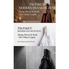 UltraMint Pratik 3'lü Otomatik Kilitli Askı Seti, Kaydırmaz ve Şık Tasarım