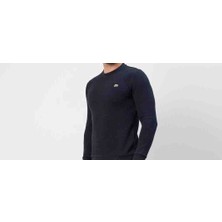 Lacoste Lacivert Bisiklet Yaka Dar Slim Sweatshirt