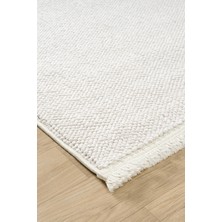 Leiva Home Krem Beyaz Iskandinav Bukleli Yumuşak Modern Minimalist Salon Koridor Mutfak Çocuk Oturma Odası Halısı