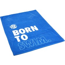 Ysc Born To Swim Çocuk-Yetişkin Havlu - Mavi - 90-120CM