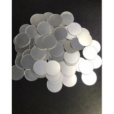 HEDIYE0024 Pleksi Dekor Süs Yuvarlak Ayna Gümüş 50X Adet Pleksi Dekoratif 5*5cm