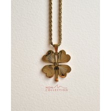 MoM's Collection Yonca Madalyon 316L Çelik Kolye