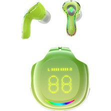 Boğazören Yeşil Kablosuz Kulaklık Kulak Içi Silikonlu Bluetooth Kablosuz Şarjlı Kulaklık Şarj Kutulu Kulaklık