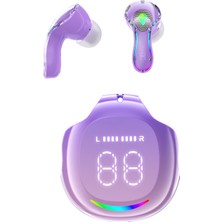 Boğazören Sarj Kutusu Lila Bluetooth Kablosuz Kulaklık(Gürültü Önleme+Wireless Sarj+Kulak Algılama Teknolojisi
