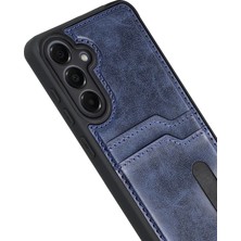 AyrStore Newface Galaxy A17 5g Sara Kartvizitli Deri Kılıf - Lacivert