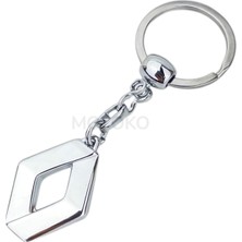 Mozoko Yüksek Kaliteli Renault Logolu Metal Araç Anahtarlık, Çift Yönlü Logo, Hediyelik Araba Anahtarlık