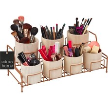 UltraMint Çok Amaçlı Metal Makyaj ve Banyo Düzenleyici, 7 Bölmeli Masa Üstü Organizer