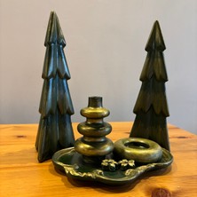 Atölye Sonart Çam Ağaçlı Mumluk Seti