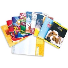 Sahra Kitap Kabı Karışık Desen Yapışkanlı - 10 Adet