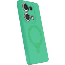 AyrStore Newface Redmi Note 13 4g Magsafe Standlı Kapak - Yeşil