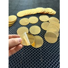 HEDIYE0024 Pleksi Dekor Süs Yuvarlak Ayna Gümüş 50X Adet Pleksi Dekoratif 5*5cm