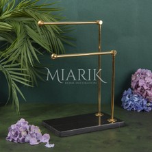 UltraMint Şık Mermer Ayaklı Metal Banyo El Havluluk Standı, Modern Tasarım