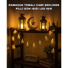 Balcali Ramazan ve Bayram Dekoratif LED Işık Cami Figürlü Sıcak Sarı Aydınlatma - DE0024-5KCRJ6
