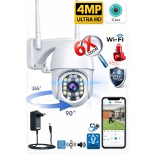 Ventus ICSee 5407 4MP Lens 360° Görüş Hareketli Waterproof Gece Görüş Sesli Görüşme Akıllı Kamera