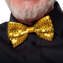 EkoAlışverişDünyam Gece Işıltısı Altın Payetli Pullu Papyon 7x2 cm