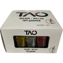 Tao Doldurulabilir Şeffaf Çakmak 50 Adet