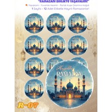 Ceres Studio Ramazan Sticker Seti R-07 12 Adet Etiket | Yapışkanlı, Parlak Kuşe Çıkartma Kağıdı