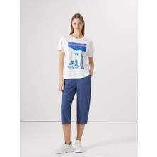 Lc Waikiki Yeni Sezon Beli Lastikli Kadın Jean Kapri