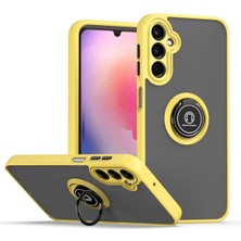 Karahanbey Newface Galaxy A05S Kılıf Montreal Yüzüklü Silikon Kapak - Sarı