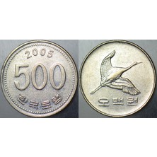 Banknoting Güney Kore 500 Won 2005 Japon Turnası Görselli.