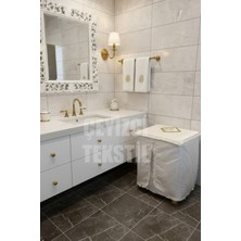 UltraMint Şık ve Koruyucu Çamaşır Makinesi Örtüsü, Krem Renk