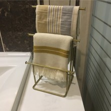 UltraMint Altın Renkli Metal Banyo Düzenleyici, Pratik ve Şık Depolama Çözümü