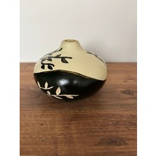 Atölye Sonart Yeşil Krem Seramik Vazo