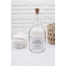 UltraMint 1000ML Sıvı Deterjan Şişesi, Mantar Kapak, Pratik ve Şık Tasarım
