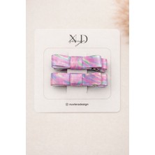 Nuviera Design Ebru Desenli Saç Tokası Klipsli - 2'li Set