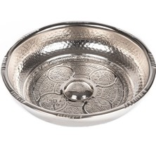 UltraMint Gaziantep Bakır Hamam Tası 20 Cm, 3mm Kalınlık, Tuğra Dövmeli