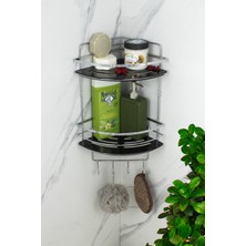 UltraMint Kristal ve Lamalı Ikili Şampuanlık, Yapışkanlı Banyo Düzenleyici