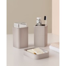 UltraMint Şık 3'lü Banyo Seti, Açık Kahve, Zarif ve Kullanışlı Tasarım