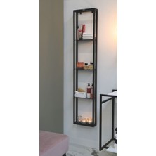 UltraMint Şık 4 Katlı Metal Banyo Rafı, Estetik ve Işlevsel Saklama Çözümü