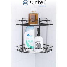 UltraMint Ayaklı Dalga Desenli Çok Katlı Banyo Rafı, Pratik ve Şık Tasarım