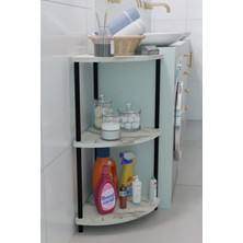 UltraMint 3 Katlı Köşe Raf Modern Çok Amaçlı Banyo ve Çamaşır Odası Düzenleyici
