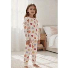 Balgüneş Çilek Desenli %100 Pamuk Kız Çocuk Pijama Takım