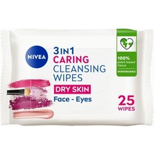 Braventa Collection 3'ü1 Arada Nazik Makyaj Temizleme Mendilleri (25 Adet),kuru Ciltler,yüz ve Göz Için,suya Dayanıklı M