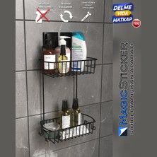 UltraMint Pratik ve Şık Iki Katlı Dikdörtgen Yapışkanlı Banyo Köşeliği