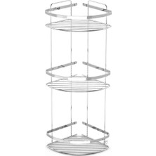 UltraMint 3 Katlı Krom Paslanmaz Banyo Rafı, Şampuanlık, Dayanıklı ve Şık