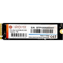 Binbir Göz Bilgisayar Iromx 1tb 3000/3000MB/S M2 Pcıe Gen3 Nvme SSD IR1TBNVP3