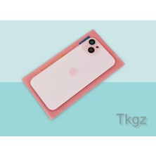 Tkgz Iphone 15 Plus Arka Pil Batarya Kapağı Kapak ( Full Kamera Lensli ) Pembe