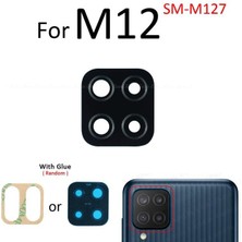 Tkgz Samsung Galaxy M12 Arka Kamera Camı Lens Yapışkanlı