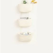 UltraMint 3’lü Askılı Banyo ve Çocuk Odası Düzenleyici Sepet Seti