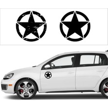 Mlh Store Off Road Us Army Star Askeri Yıldız Özel Yeni Sticker Set 2 Adet 15*15 cm