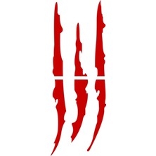 Mlh Store Monster Pençe Oto Özel Yeni Sticker Far Özel Yeni Sticker Kırmızı 30*10 cm