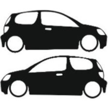 Mlh Store Otomobil Tasarım Oto Özel Yeni Sticker Model 15 Siyah 16*6 cm