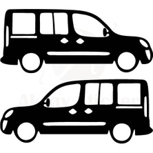 Mlh Store Fiat Doblo Için Özel Yeni Uyumlu Aksesuar Oto Cam Özel Yeni Sticker Siyah 20*8 cm