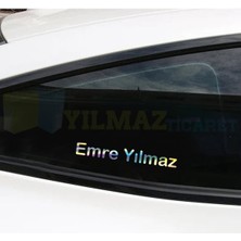 Mlh Store Kişiye Özel Yeni Süper Hologram Yazı Ad Soyad 30*8 / 2 Adet