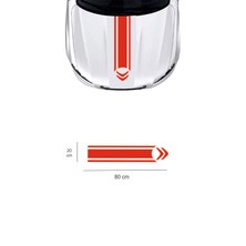Mlh Store Citroen Için Özel Yeni Uyumlu Aksesuar Oto Kaput Özel Yeni Sticker Çift Şerit Kırmızı 80*20 cm