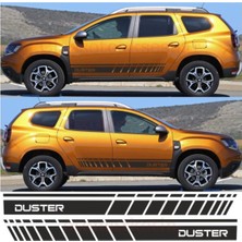 Mlh Store Dacia Duster Için Özel Yeni Uyumlu Aksesuar Oto Yan Şerit Özel Yeni Sticker